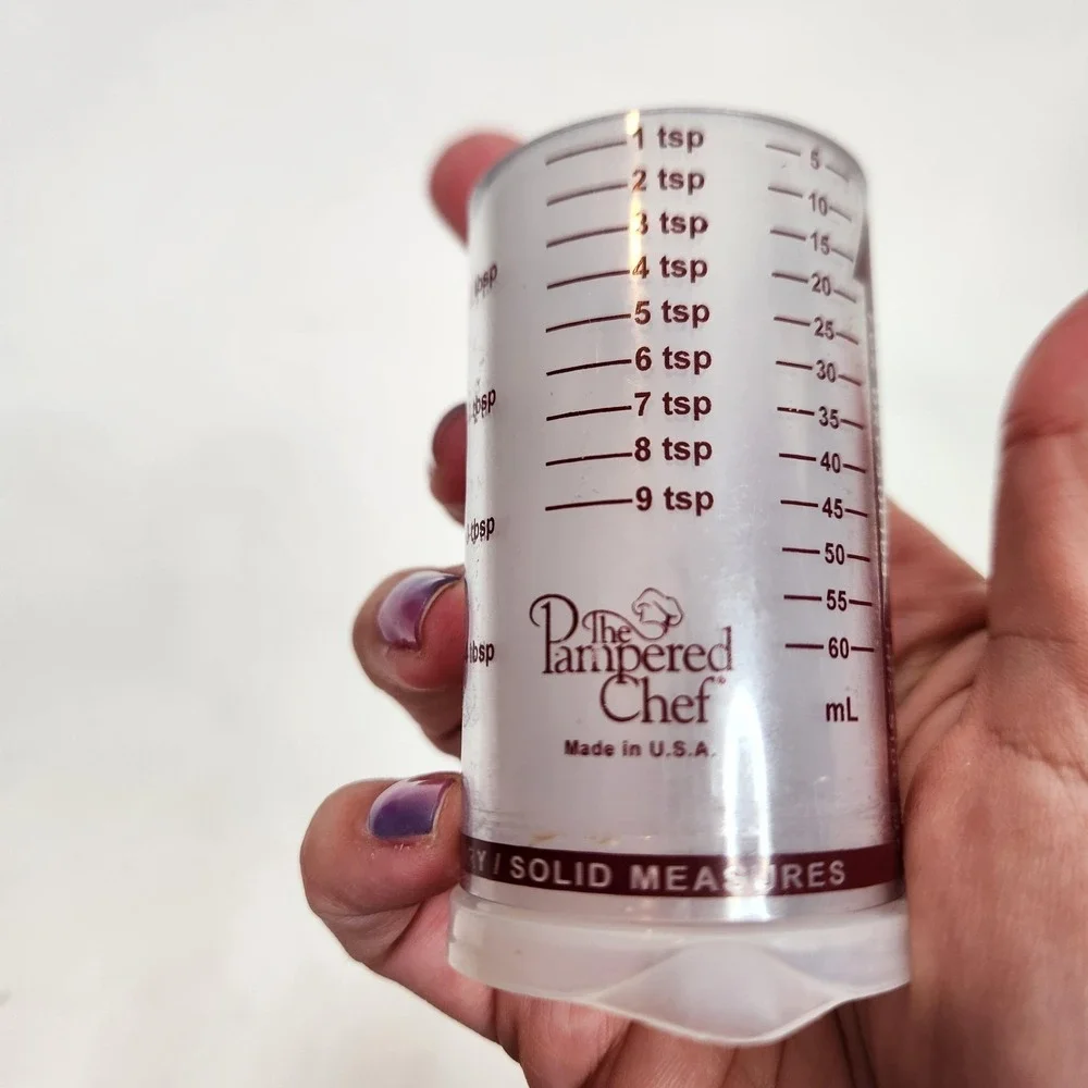 The Pampered Chef Clear Plastic 1/4 Cup Liquid Dry Measuring Cup USA Kitchen
